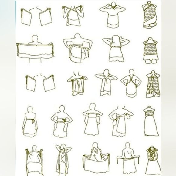 🔸️The Magic Wrap Red Print Reversible Convertible Dress/Skirt Small - Picture 9 of 12